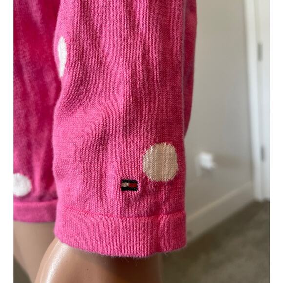Tommy Hilfiger Sweater Pink Long Sleeves V Neck Sz S Gently Used - Picture 3 of 7
